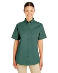 Women's Foundation Cotton Short Sleeve Twill Dress Shirt with Teflon