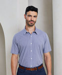 Microcheck (Gingham) short sleeve cotton shirt