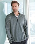 Men's Brushed Terry Heathered Quarter-Zip Pullover