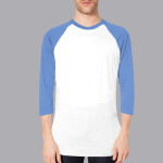 BB453 Poly-Cotton 3/4 Sleeve Raglan