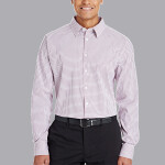 CrownLux Performance® Men's Micro Windowpane Woven Shirt